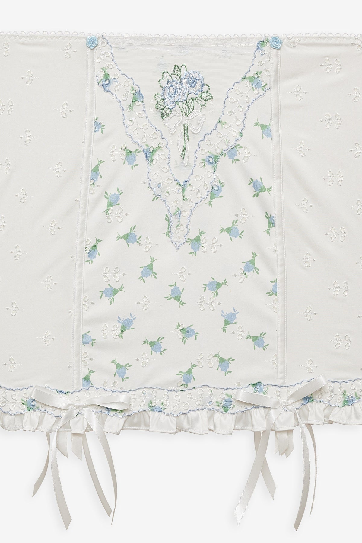 Budding Blossom Garter Skirt White - For Love & Lemons