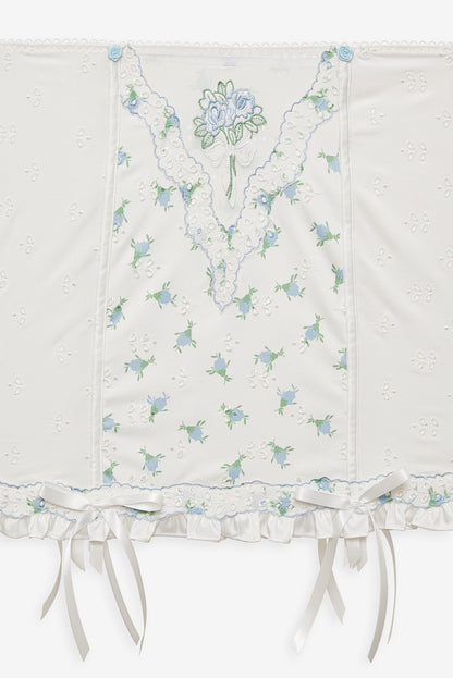 Budding Blossom Garter Skirt White - For Love & Lemons