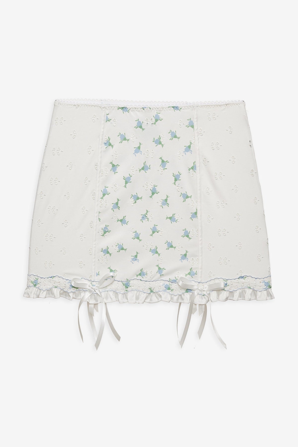 Budding Blossom Garter Skirt White - For Love & Lemons