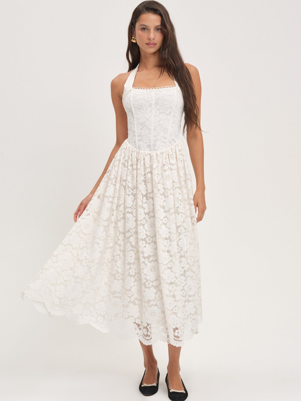 Lakeside Midi Dress Cream - For Love & Lemons