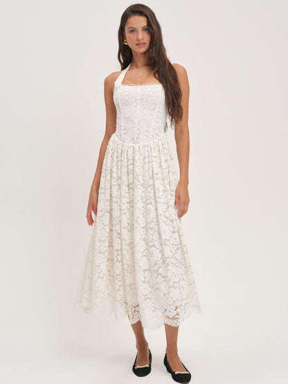 Lakeside Midi Dress Cream - For Love & Lemons
