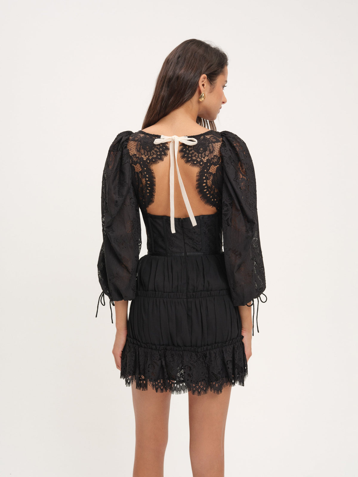 Ellis Mini Dress Black - For Love & Lemons