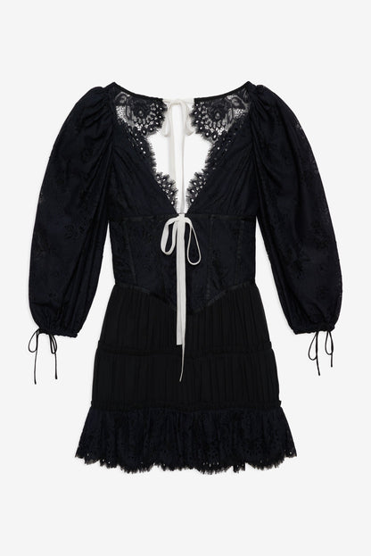 Ellis Mini Dress Black - For Love & Lemons
