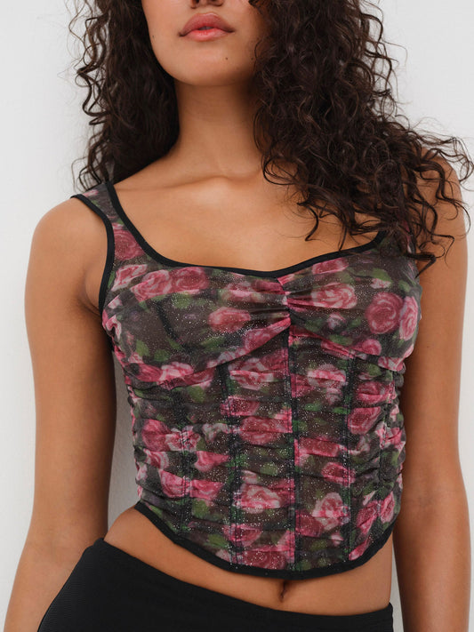 Ciara Bustier Black - For Love & Lemons