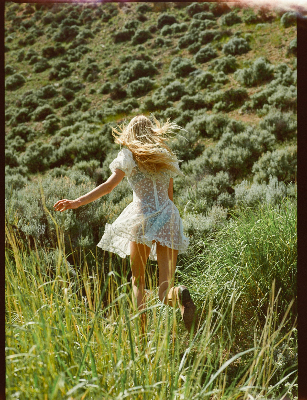 Hamptons Eyelet Mini Dress Cream - For Love & Lemons