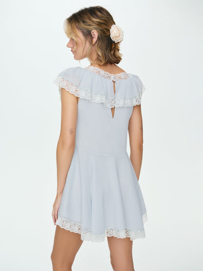Layton Mini Dress Blue - For Love & Lemons