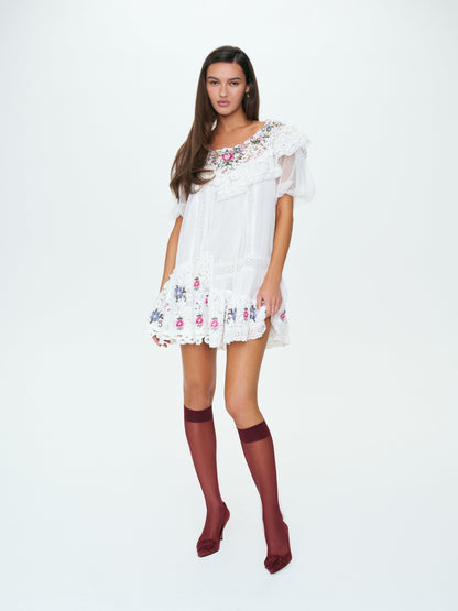Kelly Mini Dress White - For Love & Lemons