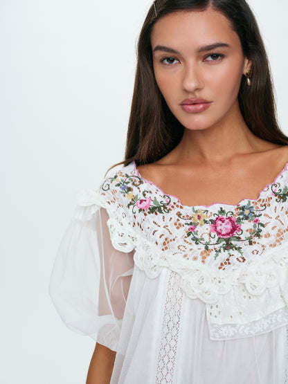 Kelly Mini Dress White - For Love & Lemons