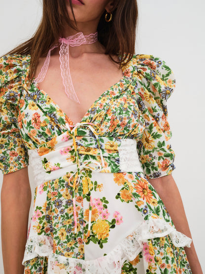 Rosalyn Mini Dress Marigold - For Love & Lemons