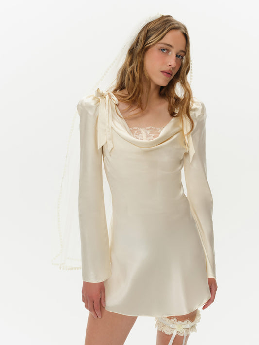 Camellia Mini Dress Cream - For Love & Lemons