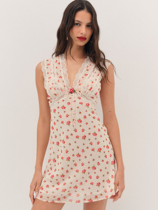 Leah Slip Dress Cream - For Love & Lemons