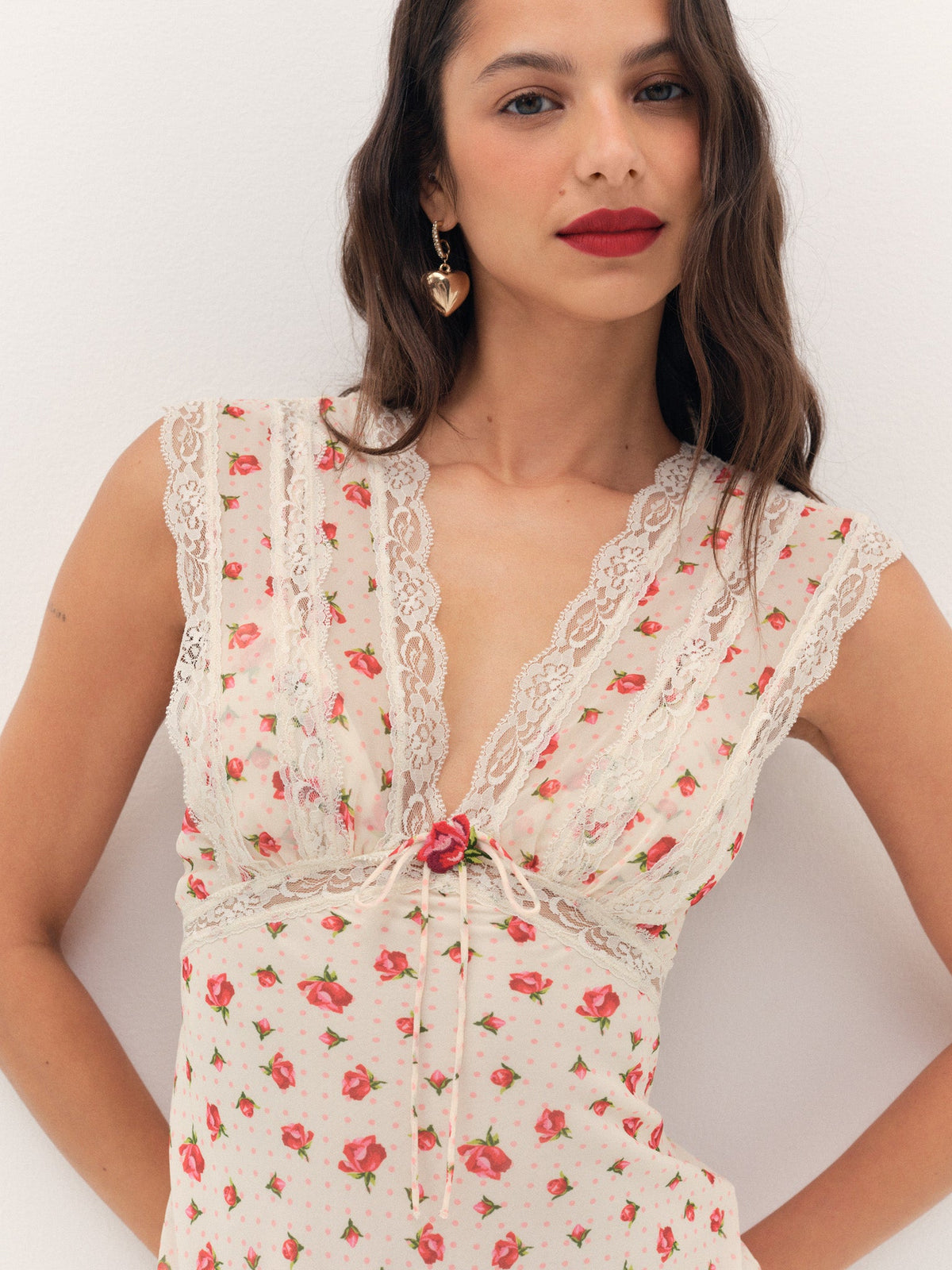 Leah Slip Dress Cream - For Love & Lemons