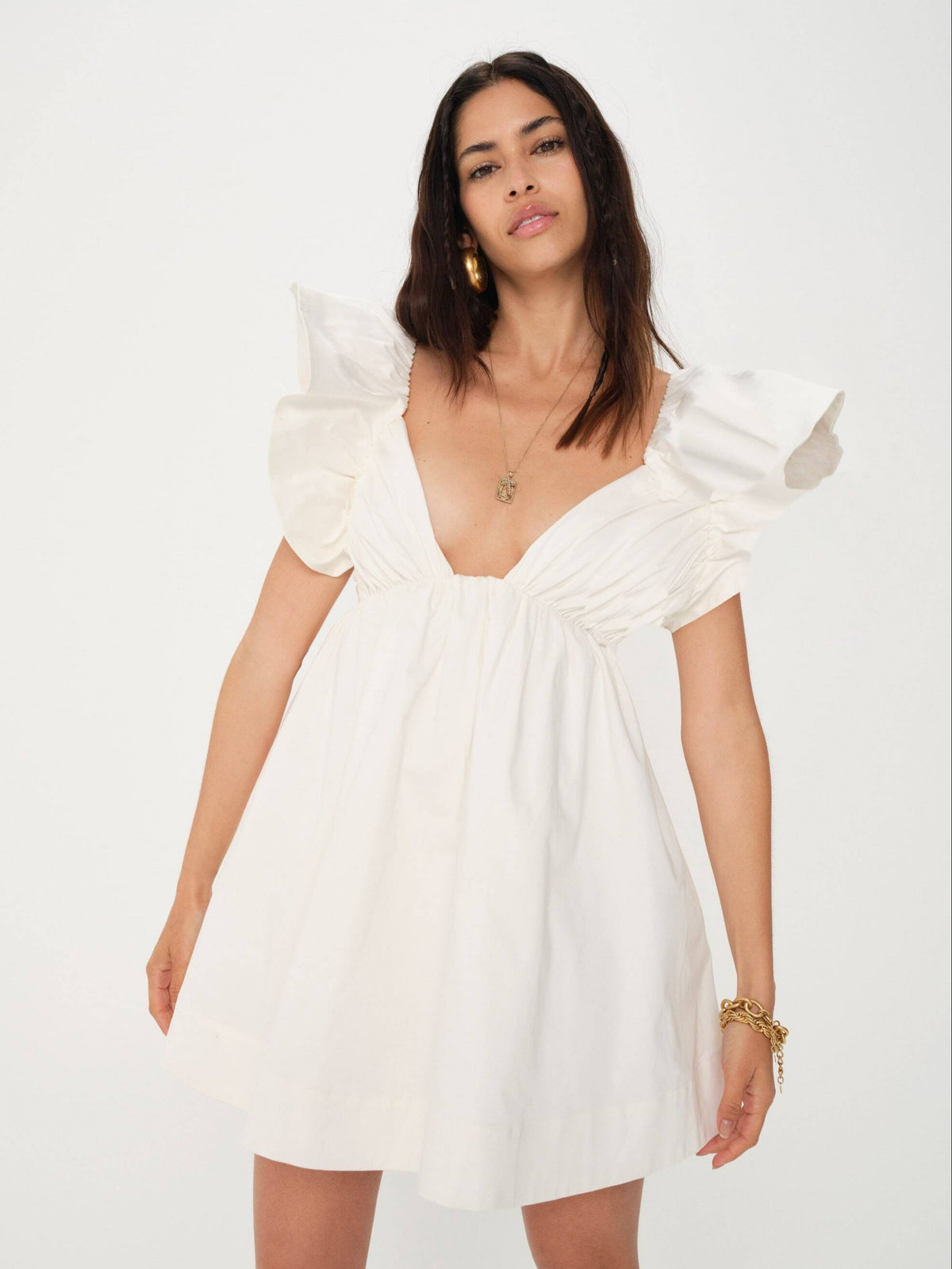 Clementine Mini Dress White - For Love & Lemons