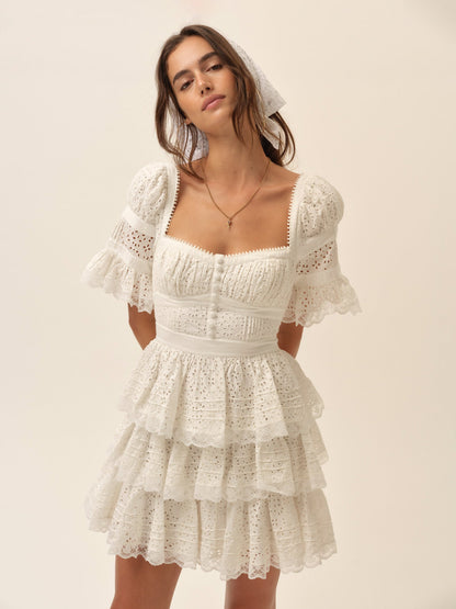 Willa Mini Dress White - For Love & Lemons