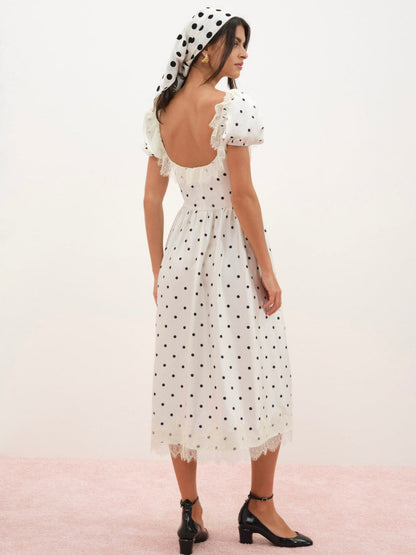 Ines Midi Dress Cream - For Love & Lemons