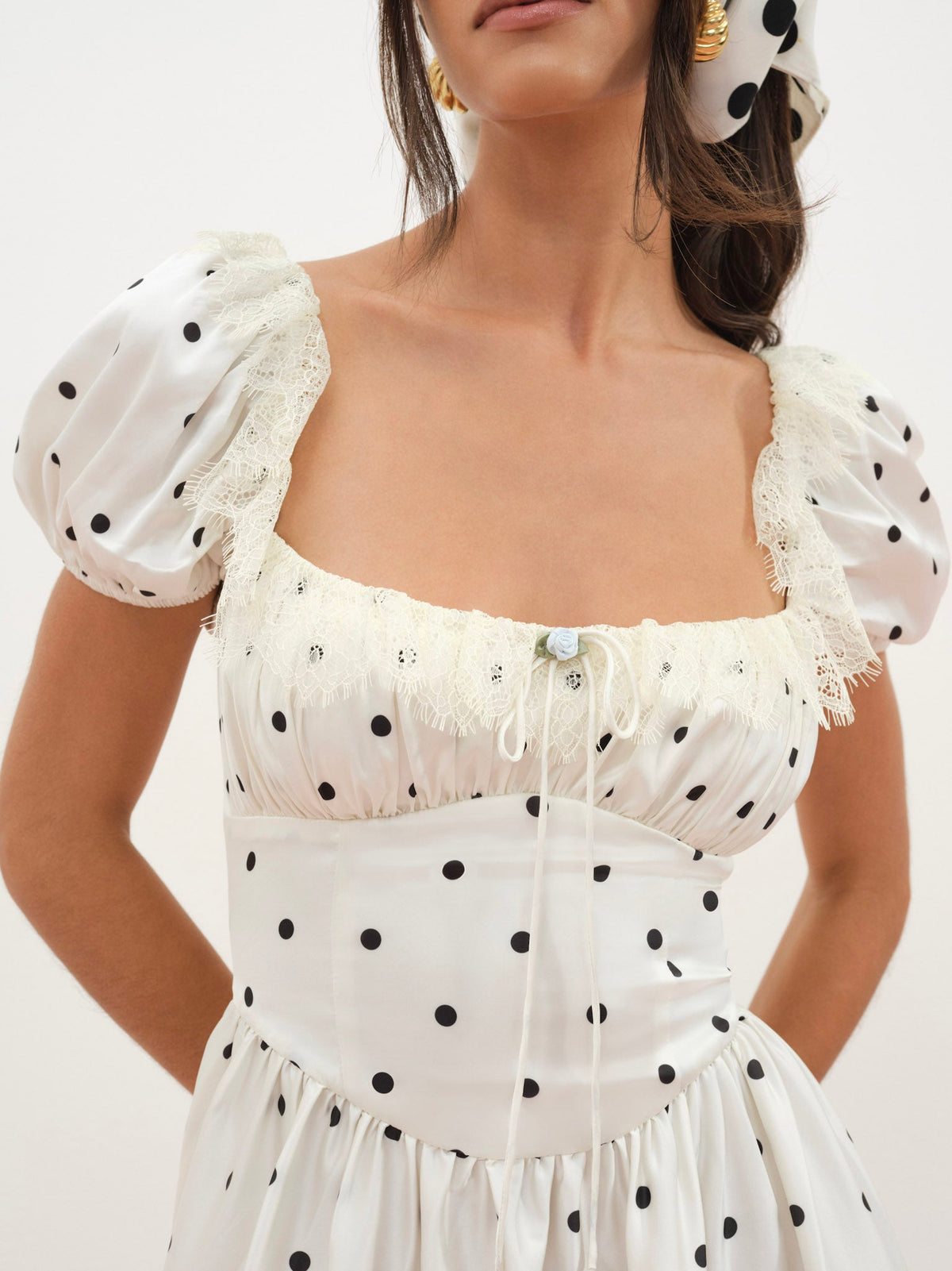 Ines Midi Dress Cream - For Love & Lemons