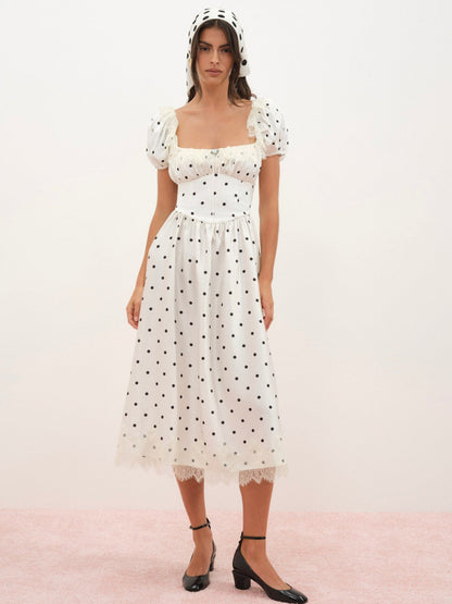 Ines Midi Dress Cream - For Love & Lemons