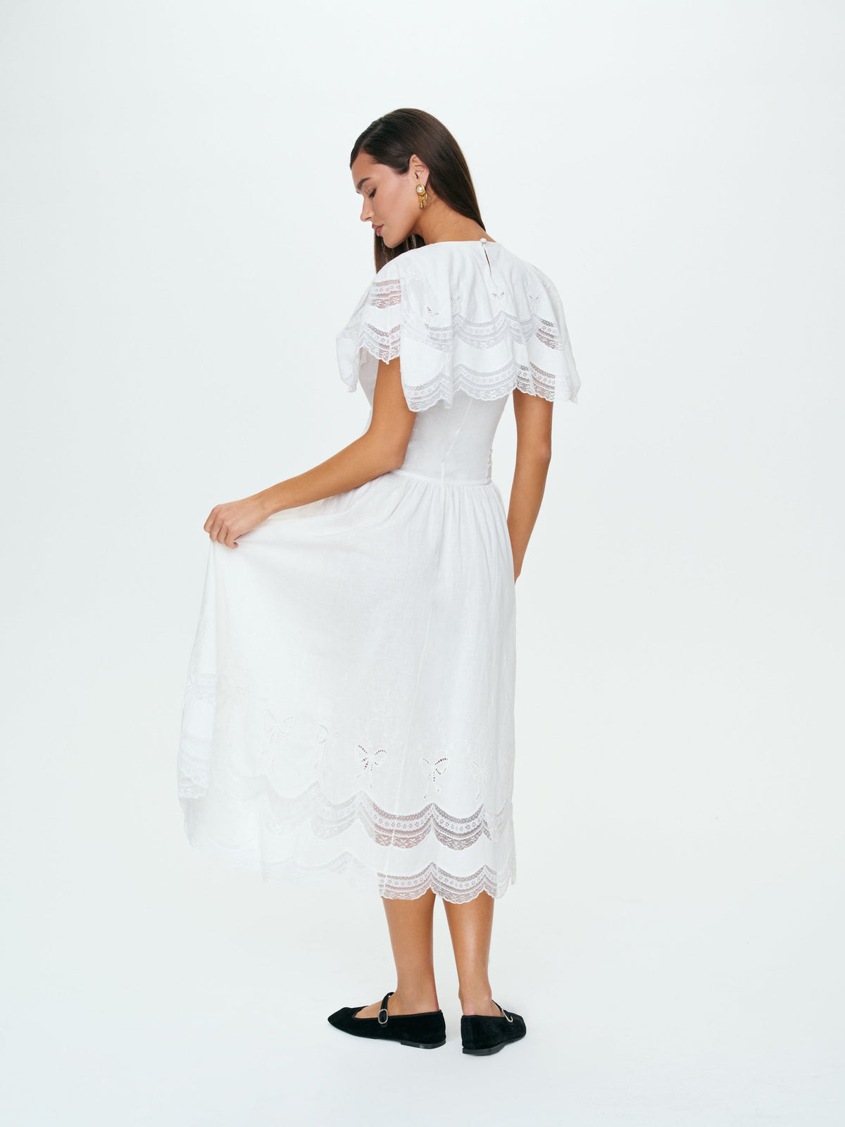 Willow Linen Midi Dress White - For Love & Lemons