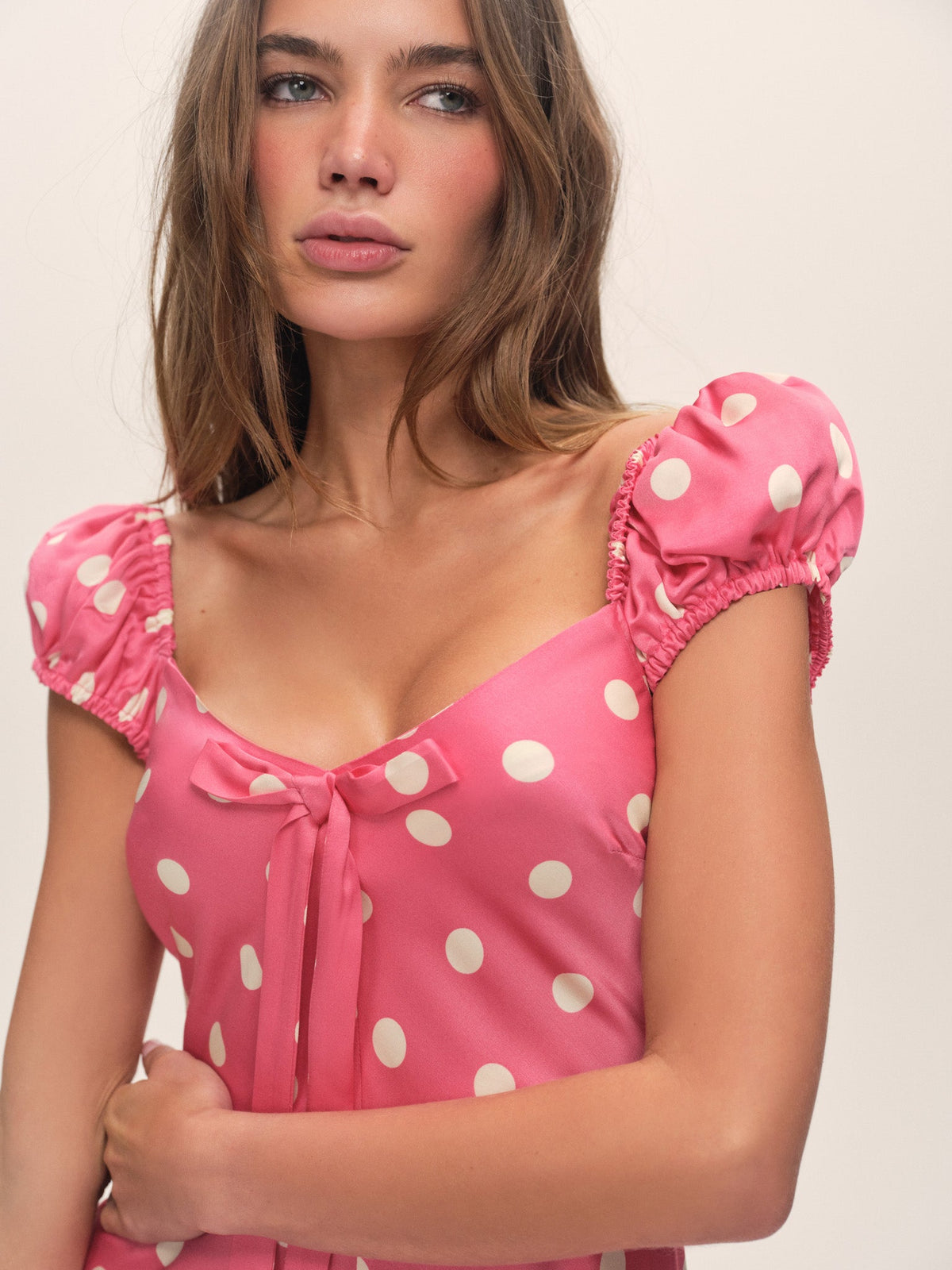 Lillian Midi Dress Pink - For Love & Lemons