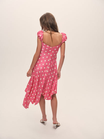 Lillian Midi Dress Pink - For Love & Lemons