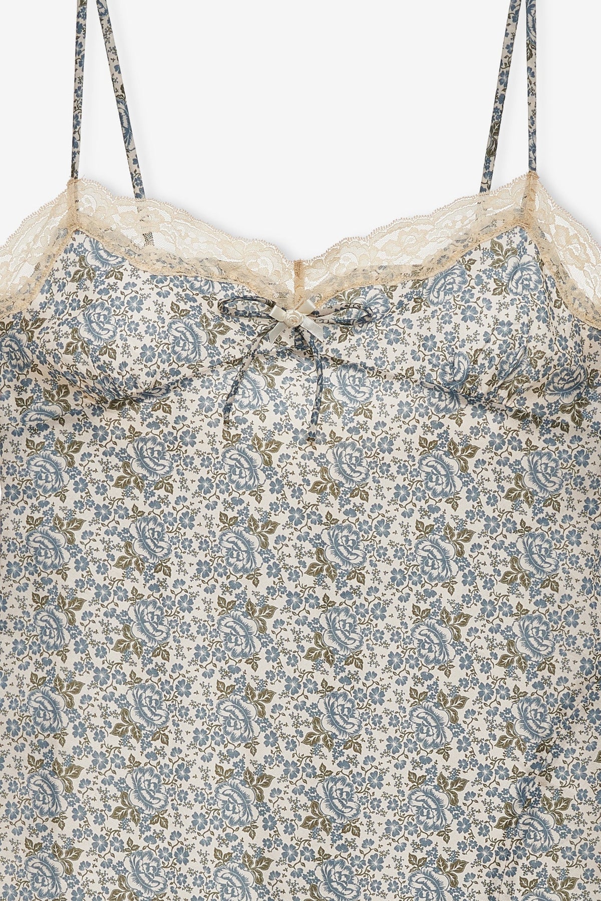 Primrose Midi Slip Dress Dusty Blue - For Love & Lemons