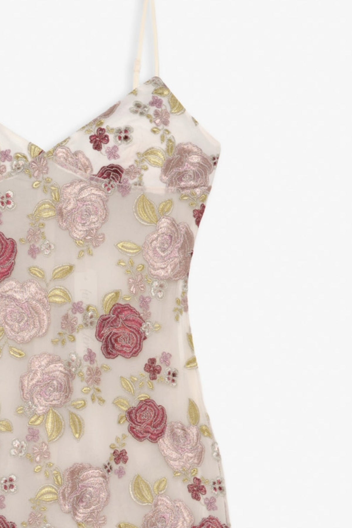 Josephine Floral Midi Dress Dusty Rose - For Love & Lemons