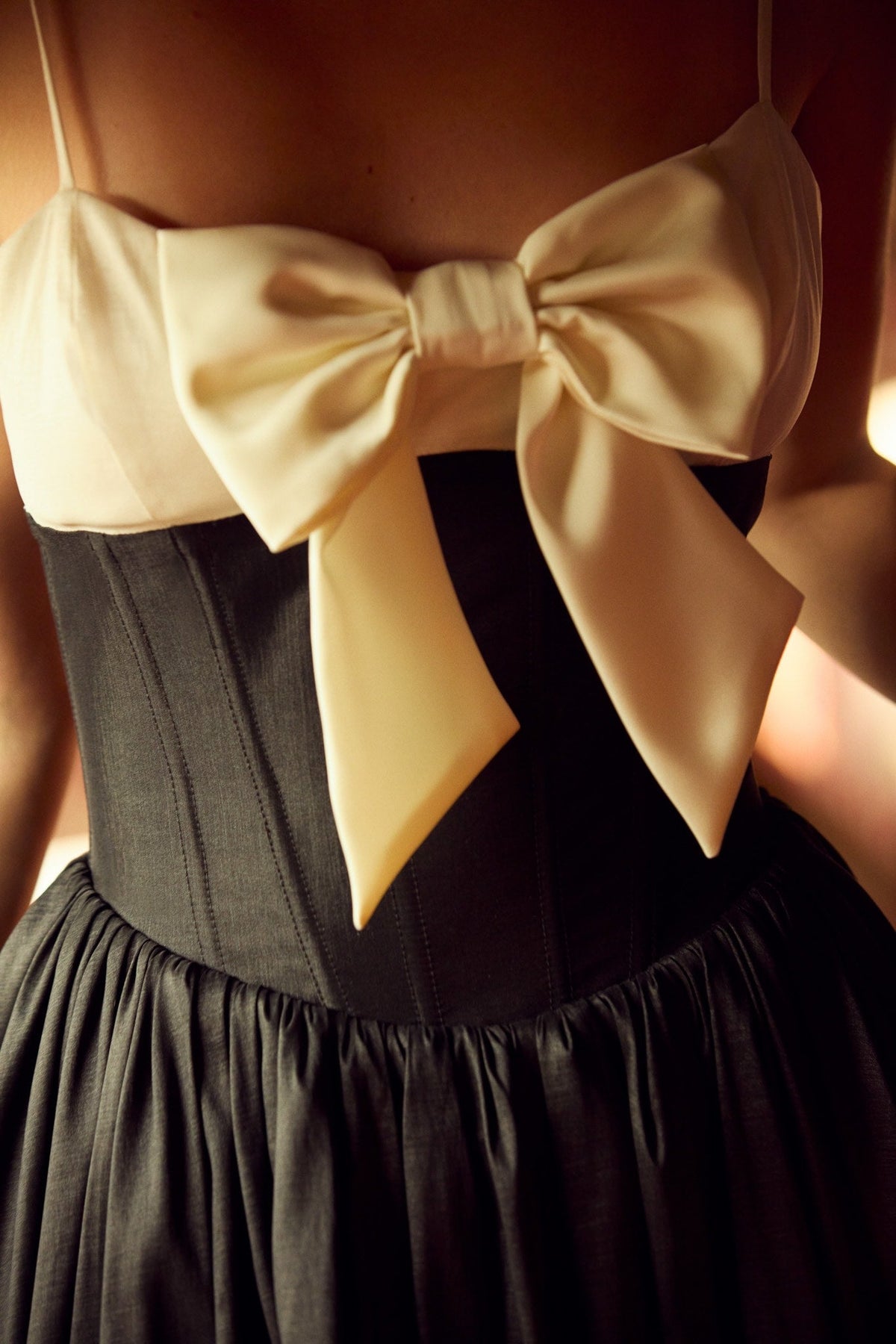 Emalie Taffeta Midi Dress Black - For Love & Lemons