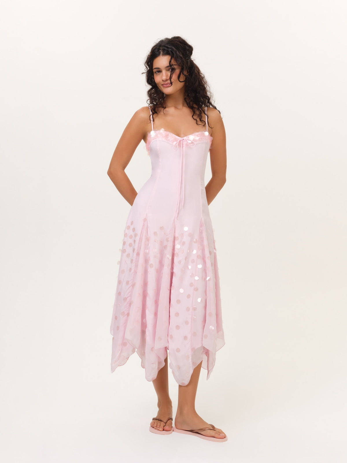 Cosmo Midi Dress Pink - For Love & Lemons