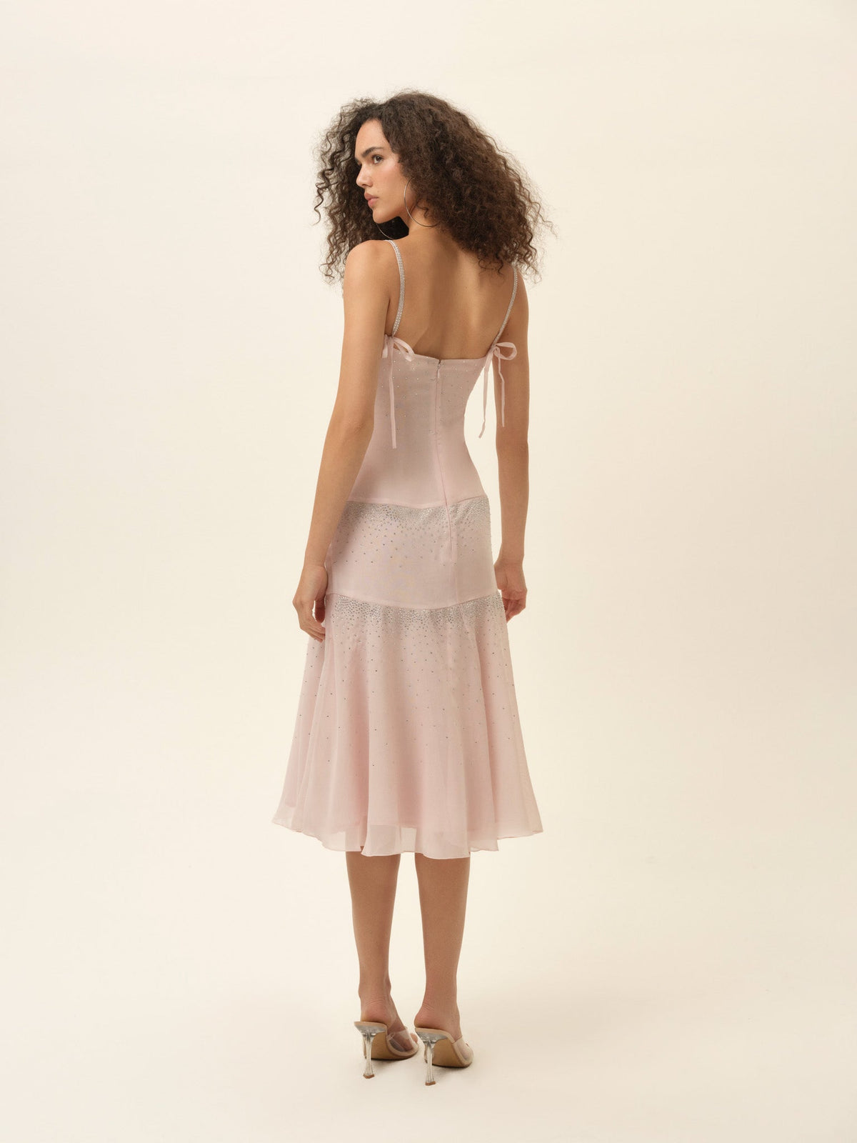 Fairy Dust Sparkle Midi Dress Pink - For Love & Lemons