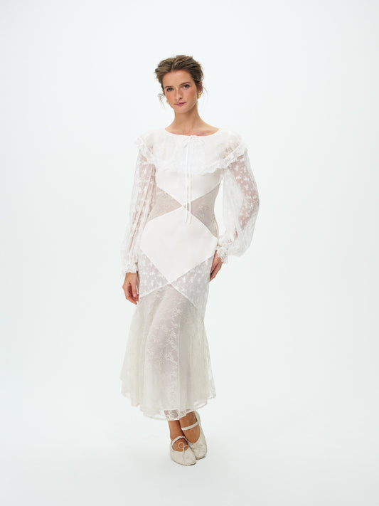 Penny Midi Dress Cream - For Love & Lemons