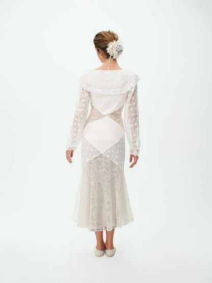 Penny Midi Dress Cream - For Love & Lemons