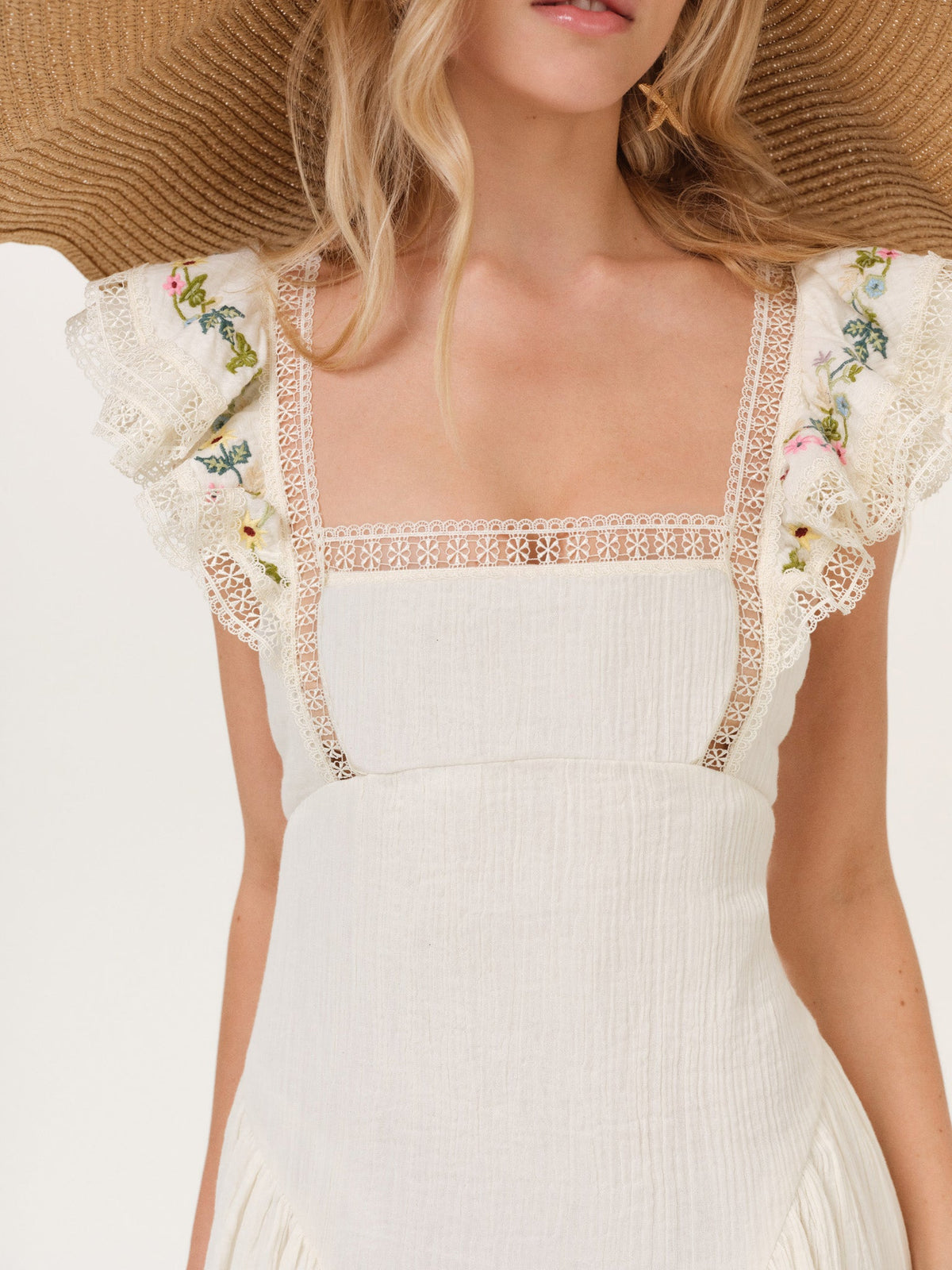 Leah Midi Dress Cream - For Love & Lemons