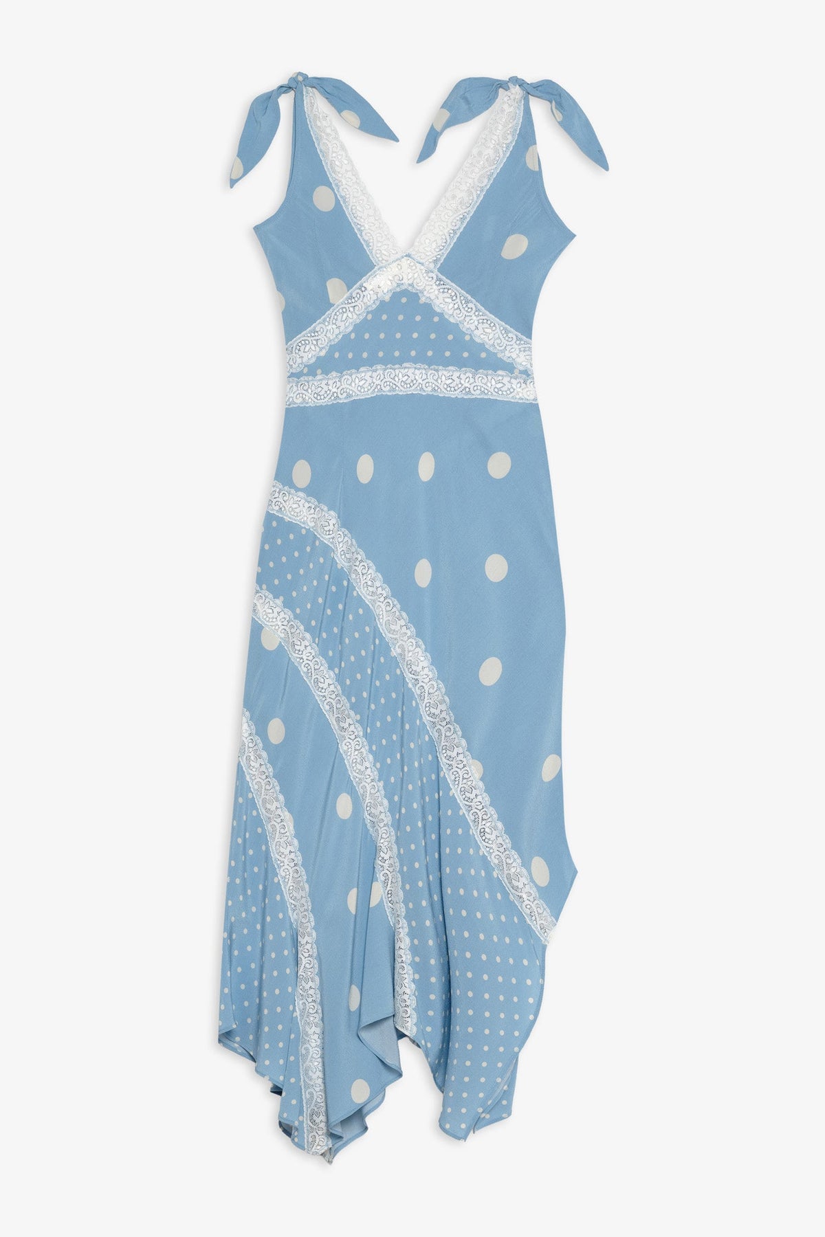Stormie Dot Midi Dress Blue - For Love & Lemons