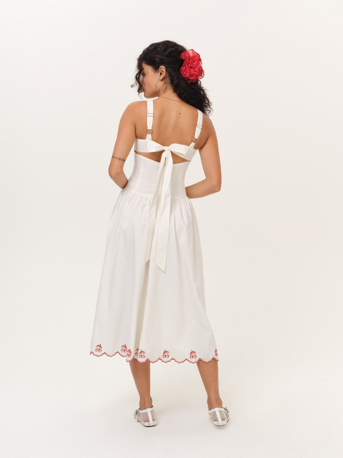 Emma Midi Dress White - For Love & Lemons