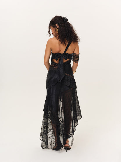 Soluna Midi Dress Black - For Love & Lemons