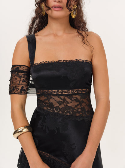 Soluna Midi Dress Black - For Love & Lemons