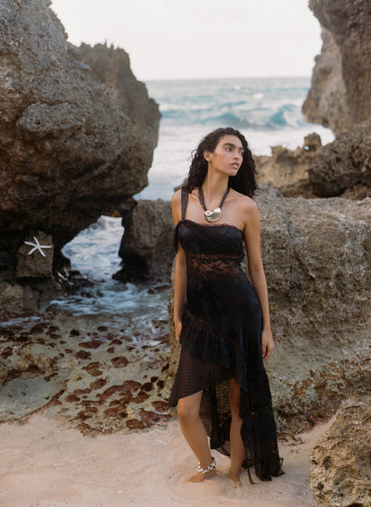 Soluna Midi Dress Black - For Love & Lemons