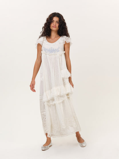 Ariel Midi Dress White - For Love & Lemons