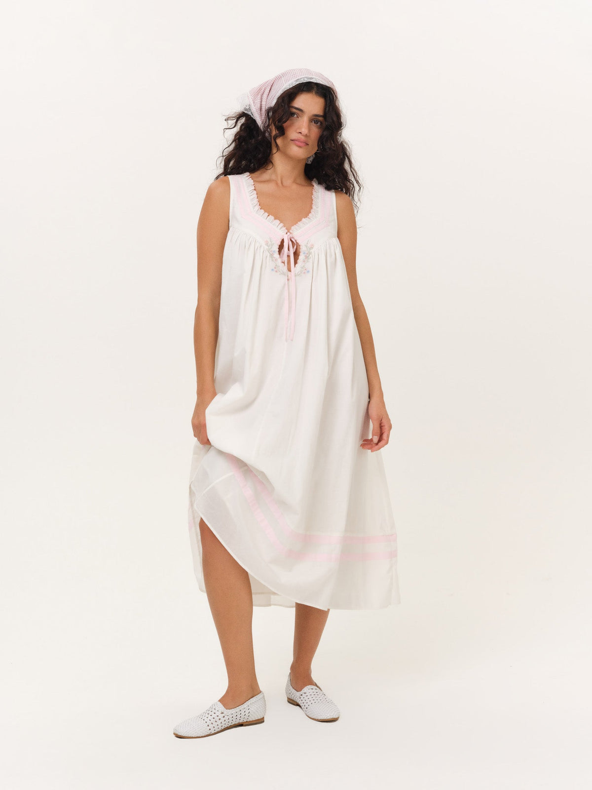 Catherine Midi Dress White - For Love & Lemons