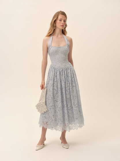 Lakeside Midi Dress Baby Blue - For Love & Lemons
