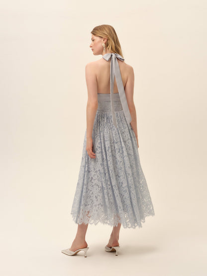 Lakeside Midi Dress Baby Blue - For Love & Lemons