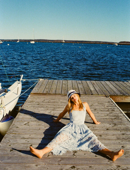 Lakeside Midi Dress Baby Blue - For Love & Lemons