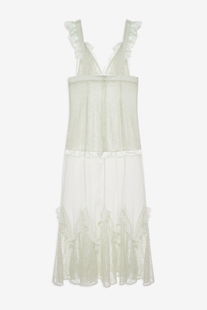 Delicate Lace Maxi Dress Baby Mint - For Love & Lemons