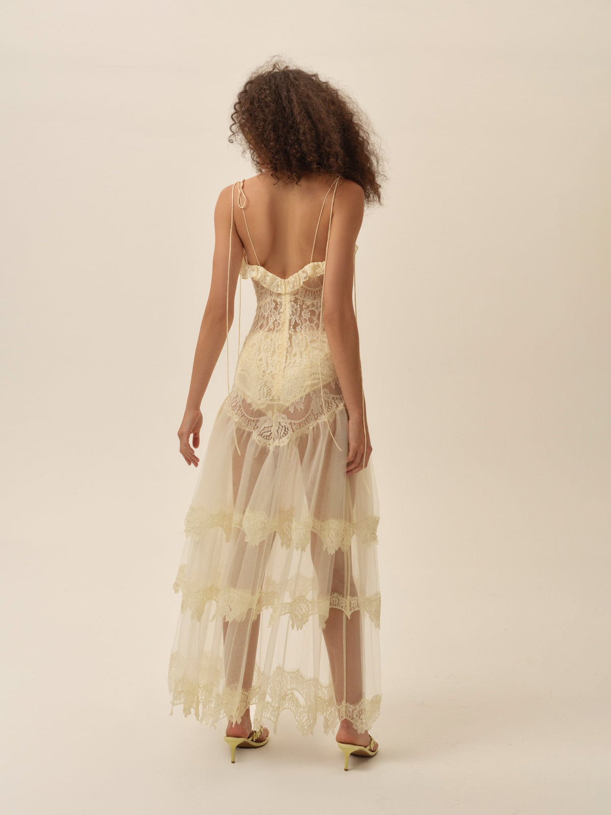 Adeline Lace Maxi Dress Vintage Cream - For Love & Lemons