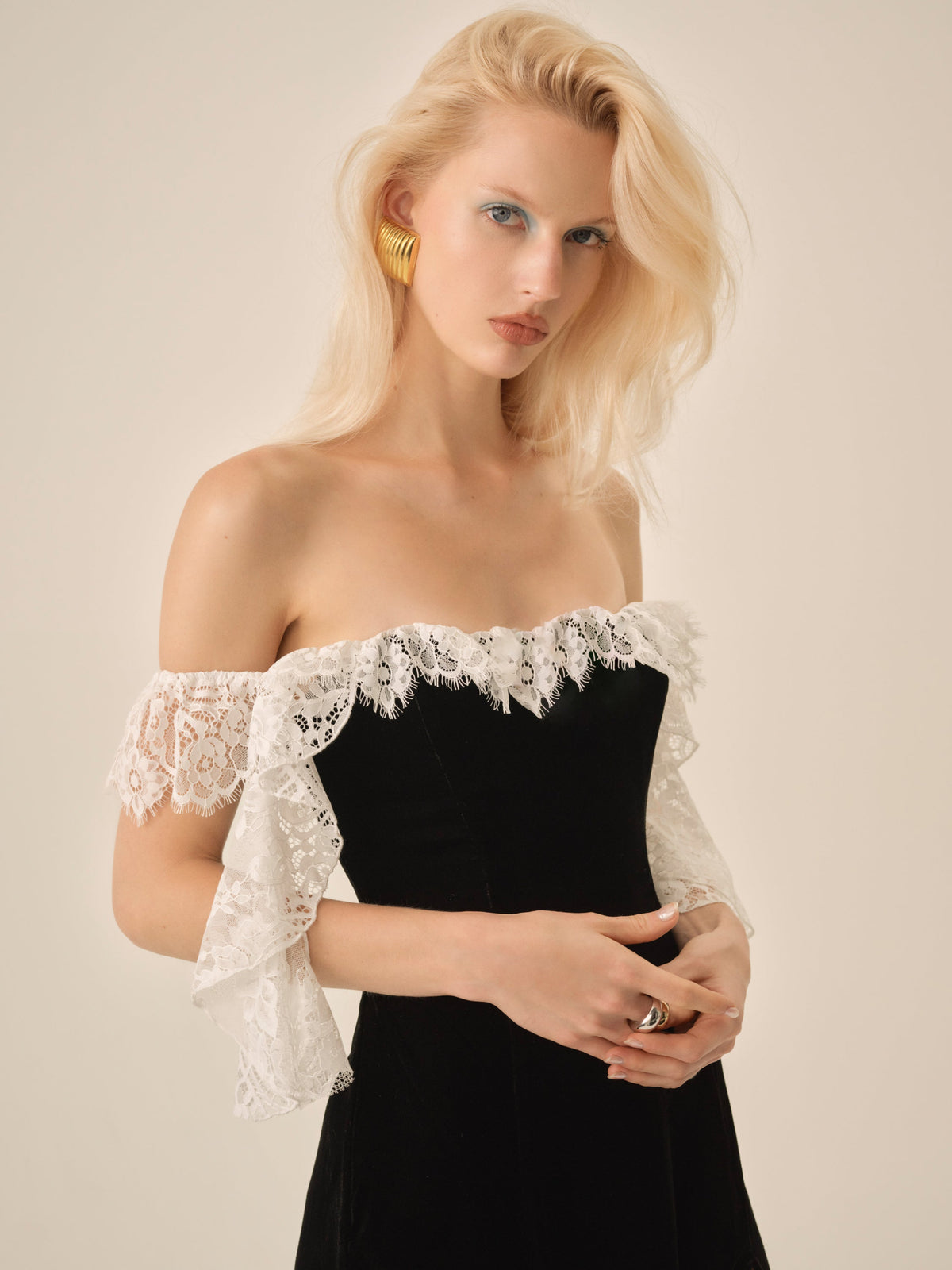 La Vie En Bow Velvet Maxi Dress Black - For Love & Lemons