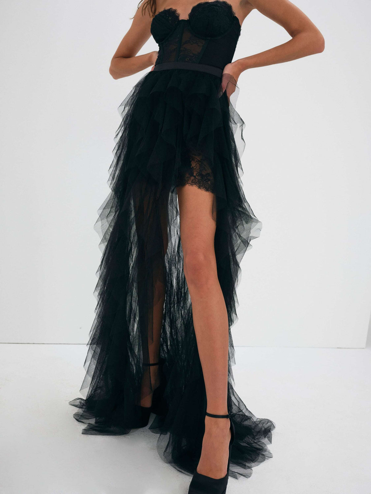Bustier Gown Black - For Love & Lemons
