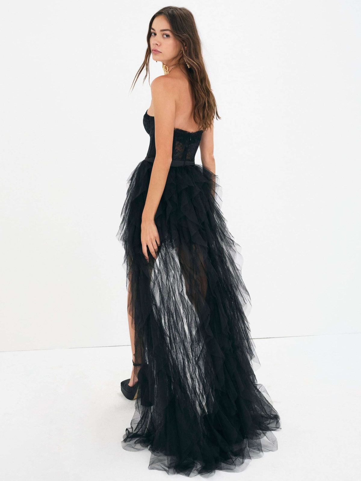 Bustier Gown Black - For Love & Lemons