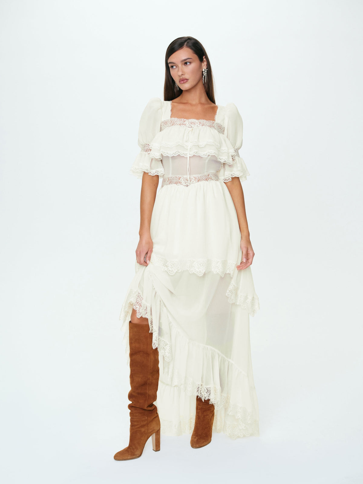 Mabel Maxi Dress Cream - For Love & Lemons