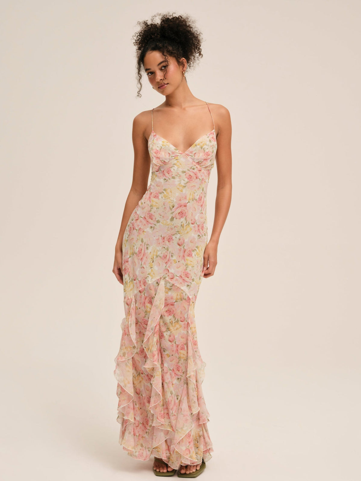 Elea Maxi Dress Peach - For Love & Lemons