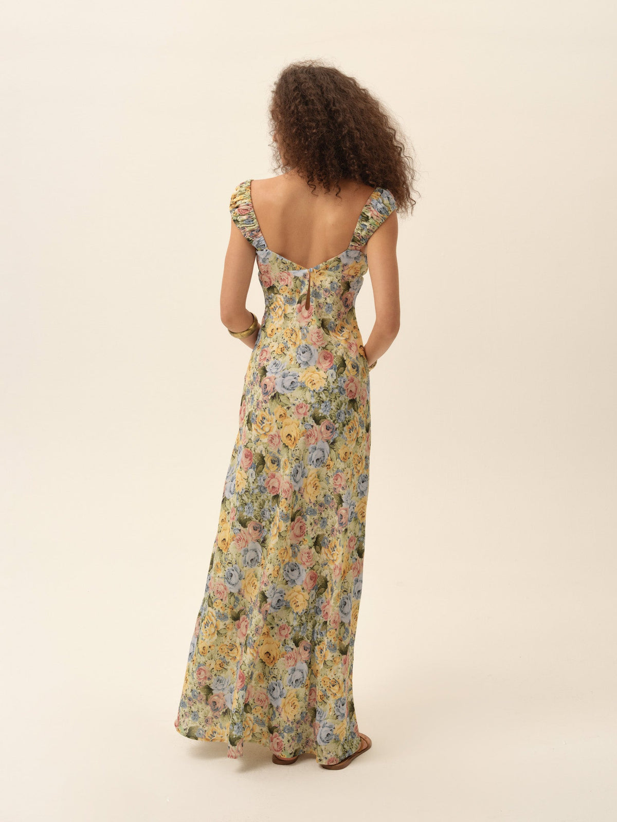 Emmaline Maxi Dress Yellow Blue - For Love & Lemons